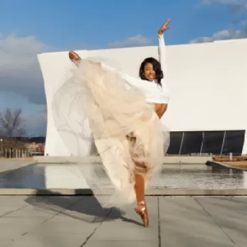 Local ballerina Nya Cunningham